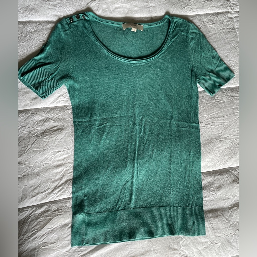 LOFT teal dress shirt